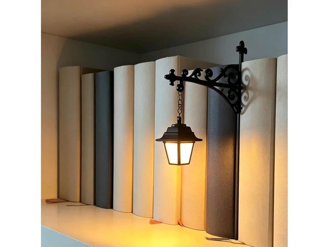 Lanterna Decorativa Para Biblioteca, Iluminação Decorativa Para Prateleira, Luminária De Leitura Para Amantes Livros