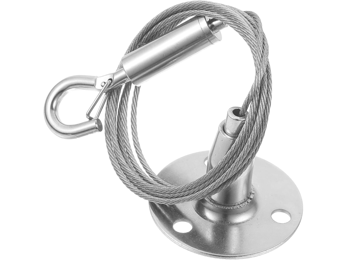 Gancho Kallory em aço inoxidável com trava para pendurar em paredes e espelhos, resistente e ideal para fixação na parede.