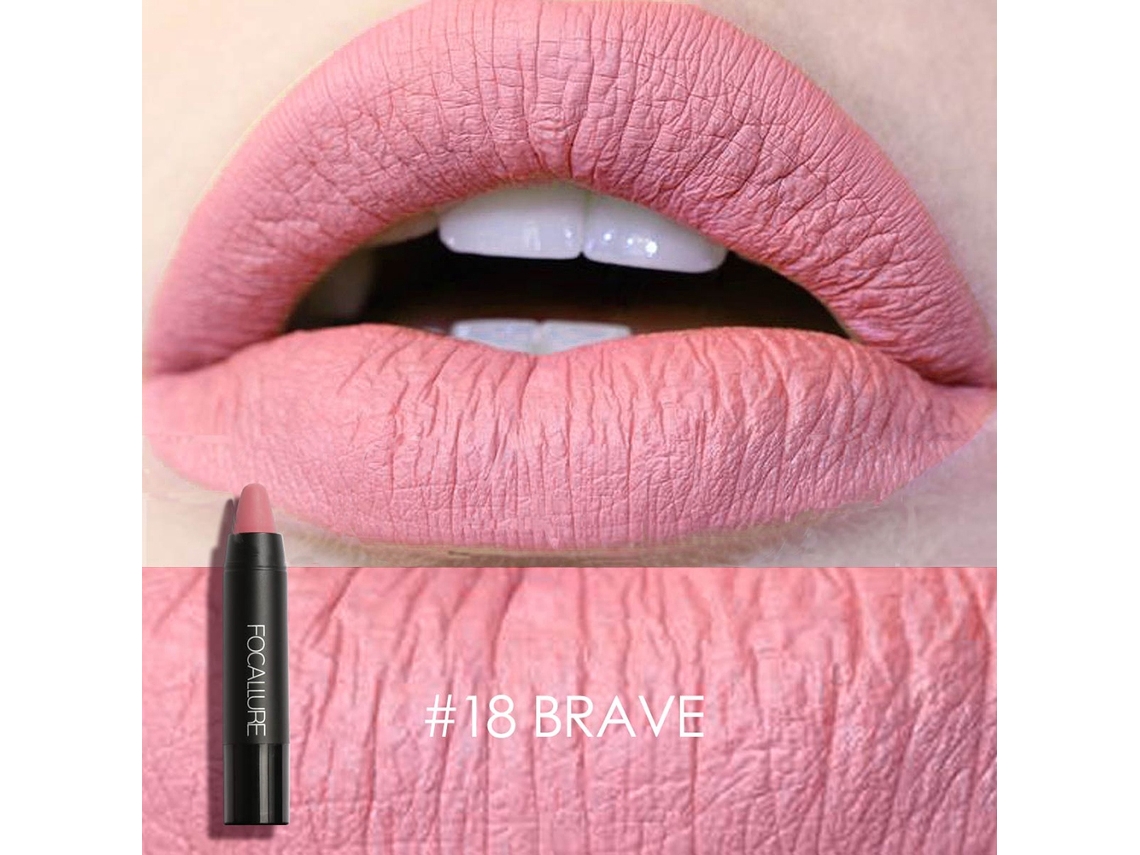Lápiz Labial Mate Focallure Impermeable Largo Duración Hidratante Suave Gloss Maquillaje 18