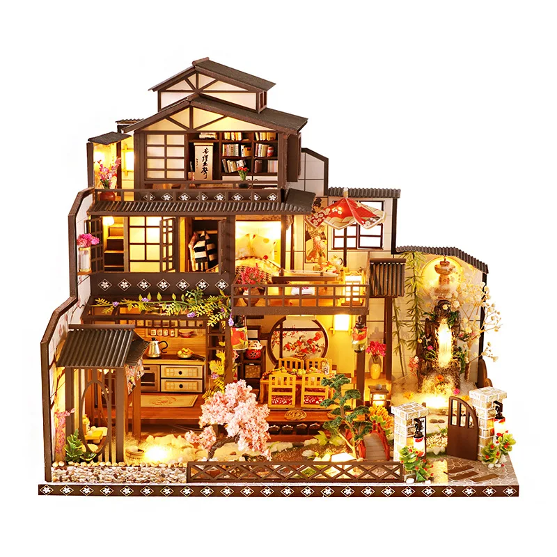 Casa de Madeira em Miniatura para Adultos Casa de Bonecas 3d MDUG
