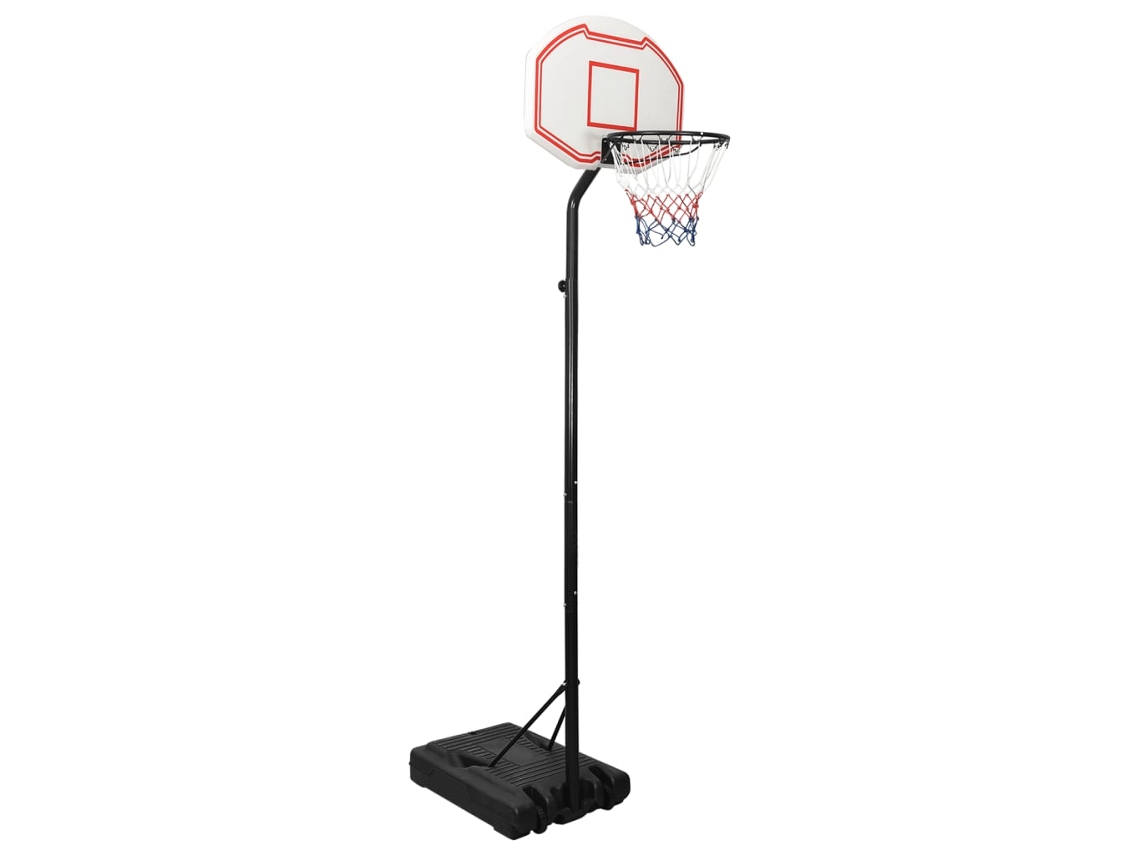 Vidaxl Tabela De Basquetebol 282-352 Cm Polietileno Branco