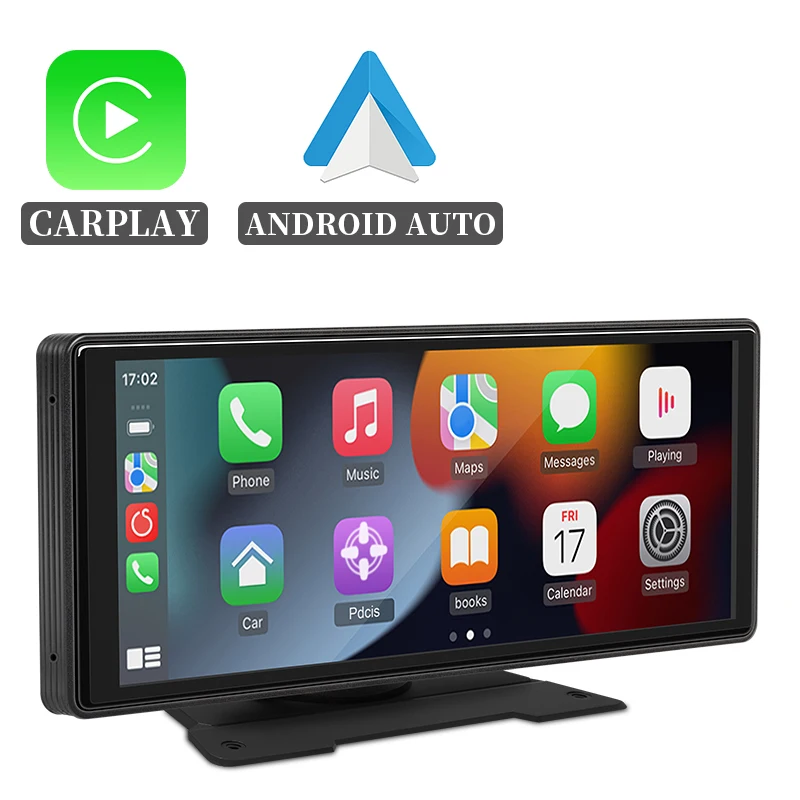 Monitor De Rádio Automotivo De 10,26 Polegadas Com Carplay Sem Fio, Android Auto, Ips, Bluetooth, Fm, Usb E Reprodutor Multimídia (sem Câmera).