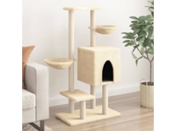 Vidaxl Árvore C/ Postes Arranhadores Sisal 117 Cm Cor Creme