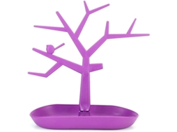 2026-linjou Árvore De Joalheria De Metal Roxo, Suporte Para Pendurar Brincos, Pulseiras, Anéis E Colares, Organizador 27*27.5 Cm