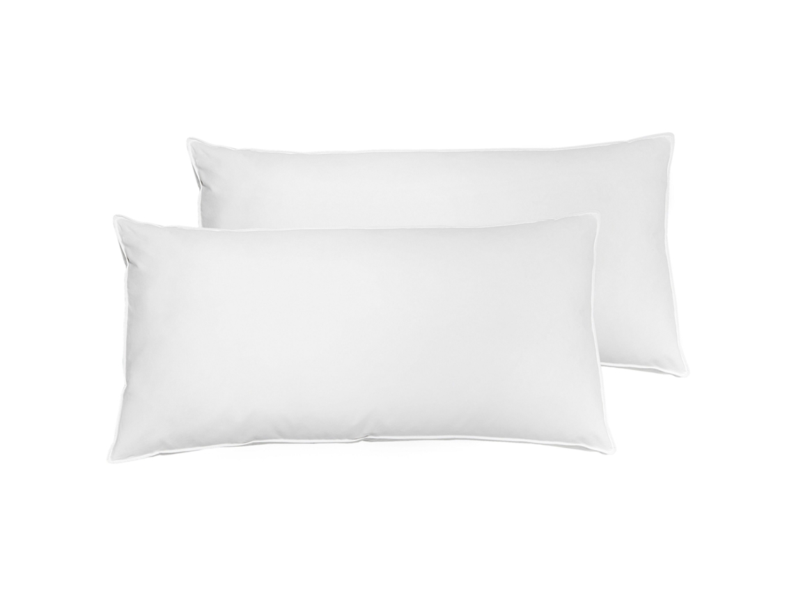 Conjunto De 2 Almofadas Beliani Vihren De Algodão Branco 80x40x8