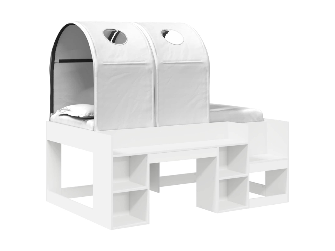 Cama com Túnel 4 Pcs Branco Derivados de Madeira MAISON EXCLUSIVE