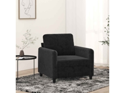 Vidaxl Poltrona 60 Cm Veludo Preto