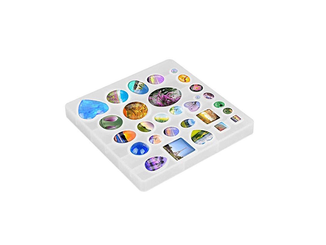 Laxiscreed Molde De Silicone Para Joias Com 31 Peças, Ideal Para Resinagem E Artesanato