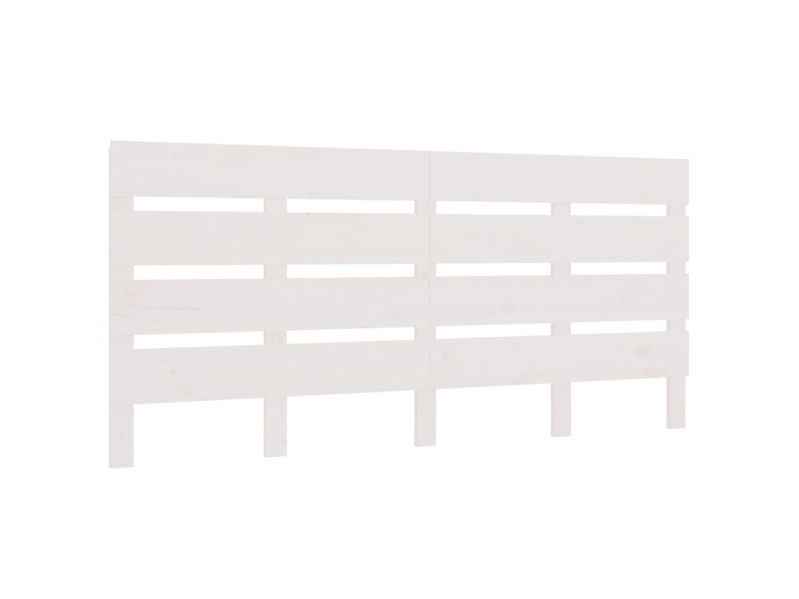 Cabeceira de Cama 180x3x80 Cm Pinho Maciço Branco MAISON EXCLUSIVE