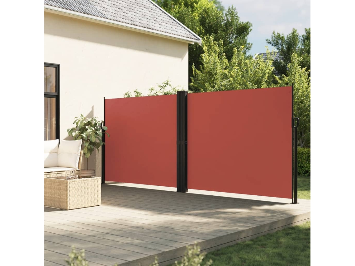 Toldo Exterior | Toldo Para Sol | Toldo Lateral Retrátil 160x1200 Cm Terracotta Wsd238233 LOVELY HOME