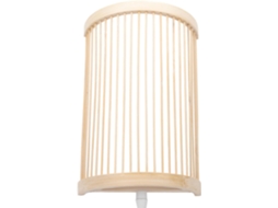 Painel de Parede em Bambu Trançado de 30 Cm, Feito À Mão, Natural, Lâmpada Não Incluída, Decoração de Interiores. SFUSHOS