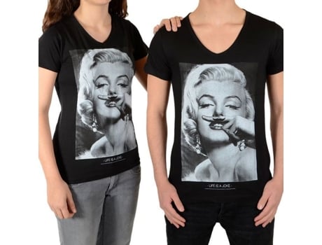 T-shirt De Menina Little Eleven Paris Marilyn Ss Preto (8 Anos)