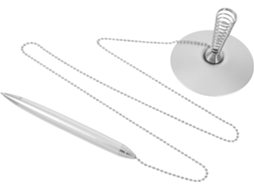 Caneta Em Gel Com Corrente E Base Para Assinaturas Comerciais,