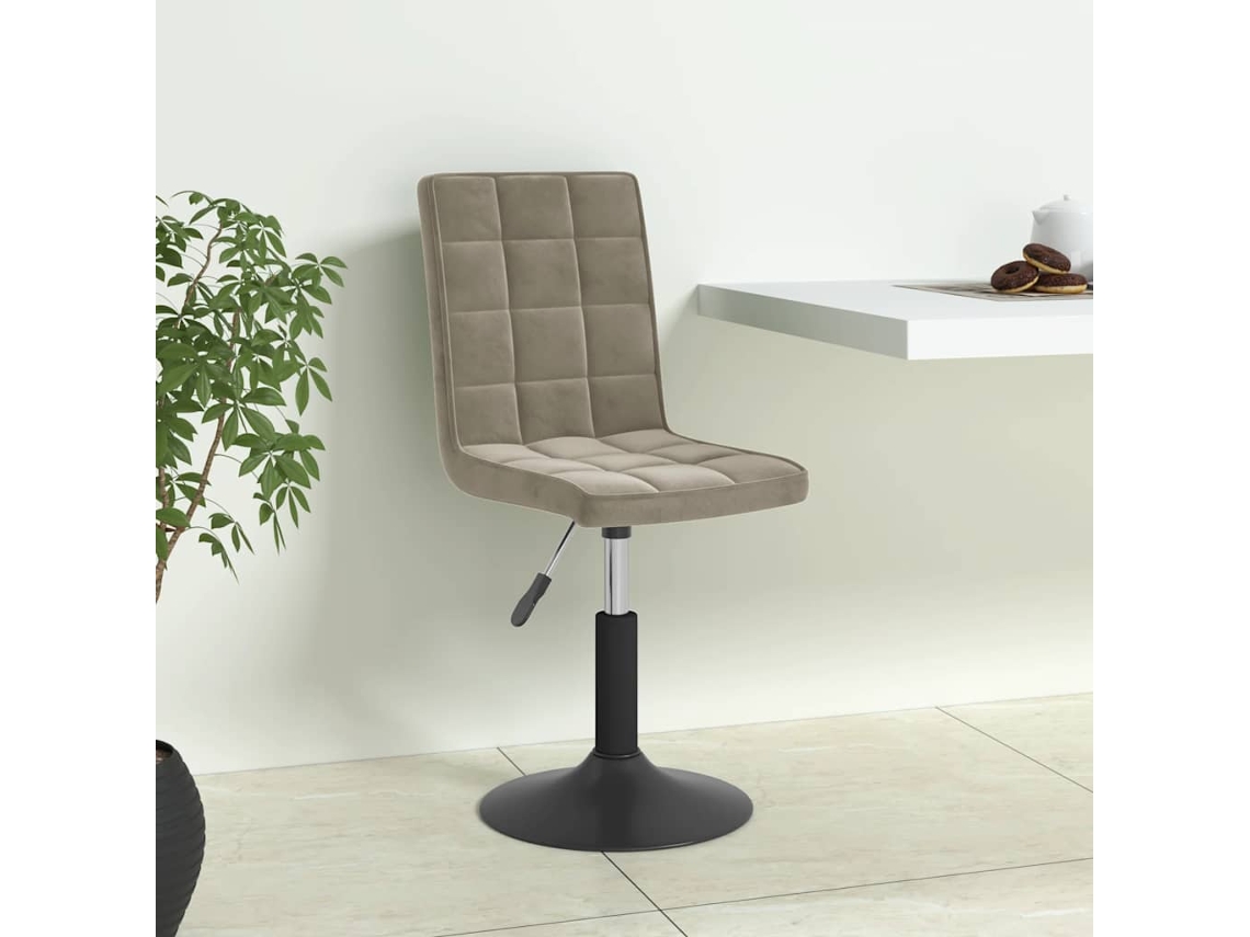 Vidaxl Cadeiras De Jantar Giratórias 6 Pcs Veludo Cinzento-claro