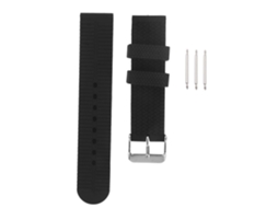 Correa De Reloj De Silicona 20mm Con Hebilla Deportiva Para Accesorios De Reloj Negro