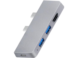 Hub Usb 6 Em 1 Com Adaptador Divisor Múltiplo Tipo C Macho Para Hdmi,