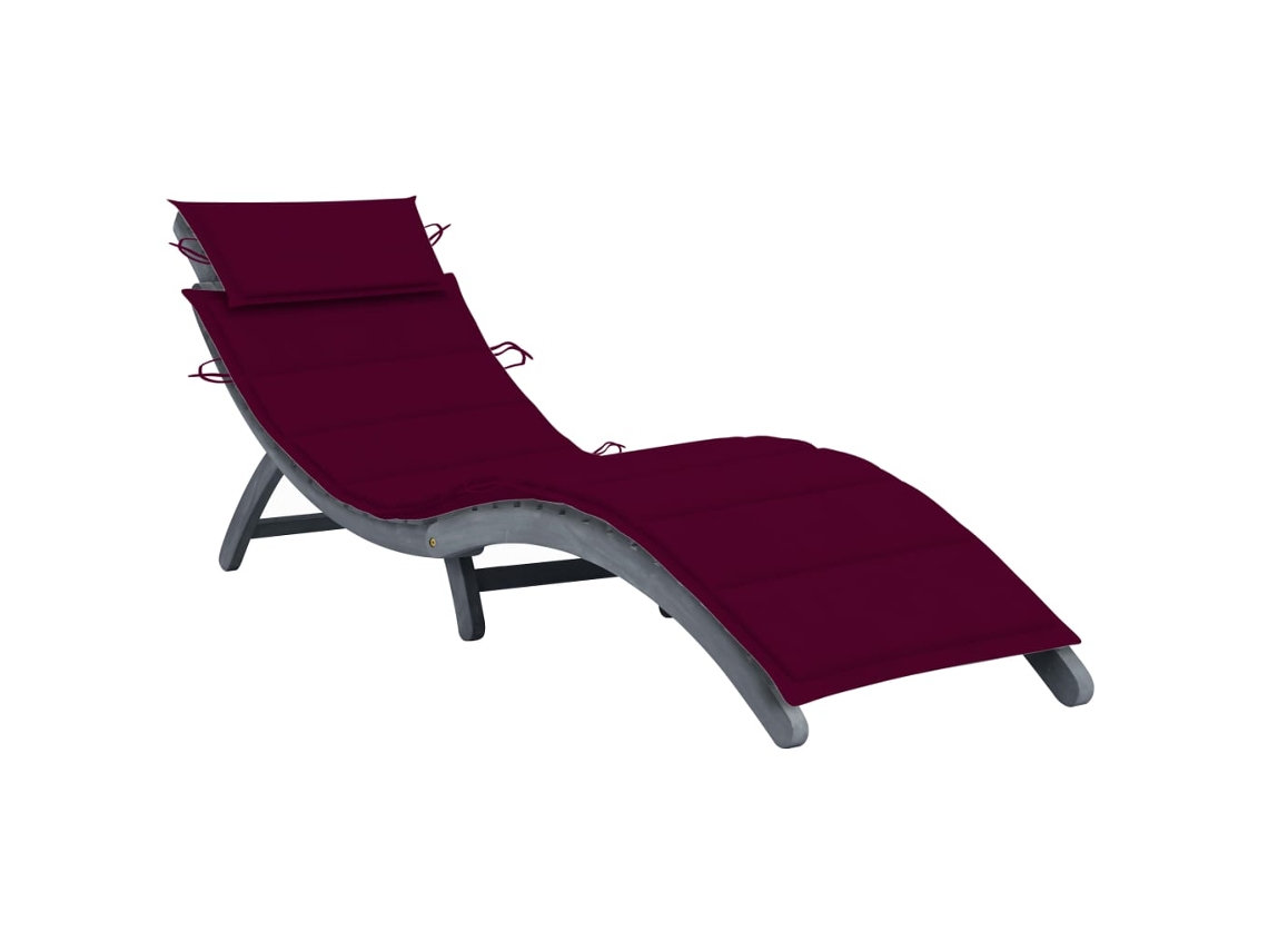 Sun Lounger, Sun Loungers Vidaxl Cinzeto Madeira De Acácia (n/a)