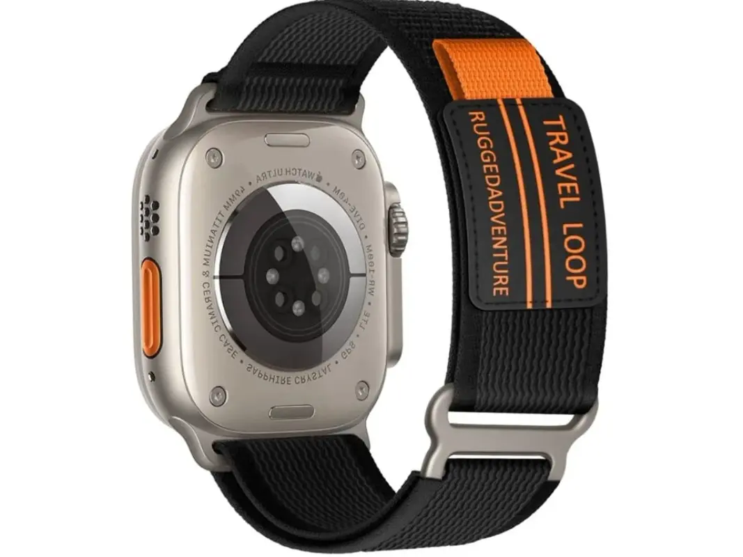Pulseira Szsmart Woven Trail Adventurer para Apple Watch Series 9 41 mm, preta