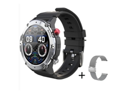 Smartwatch Com Bluetooth Chamadas Reprodução De Música E Recursos Esportivos Ao Ar Livre Preto Bestvite