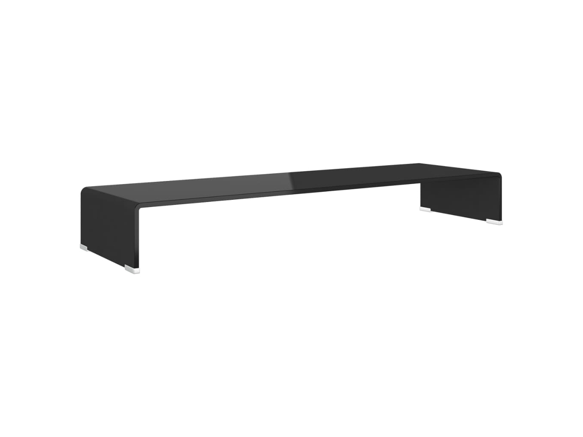 Tv Stand, Tv Stands Vidaxl Preto Vidro (100 X 30 X 13 Cm)