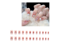 Tips para Unhas em Estilo Fofo e Kawaii Modelo R709 com Cola para Unhas de Coelho