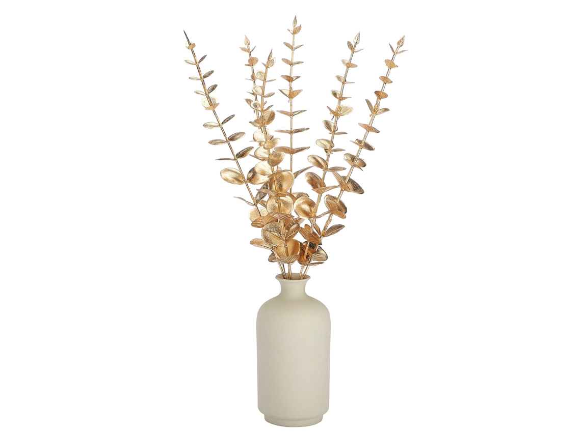 Conjunto de 6 Ramos Eucalipto Artificial 38cm Tom Dourado LAXISCREED