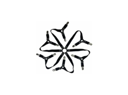Tensor De Lençóis, Prendedores De Lençóis, Ajustável Em 6 Lados, Faixas Para Lençóis, Serve Em Todos Os Colchões Redondos E Quadrados (3 Vias, Preto)