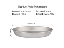 Prato Titanium Ultraleve 700ml Camping Outdoor