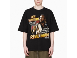 Rockinstone Rocky Movie Hey Woman Black Adult T-shirt Size:xxxl