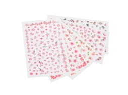 Stickers De Arte De Unhas Florais 3d Autoadesivos Seguros Para Acessórios Decorativos Diy De Unhas
