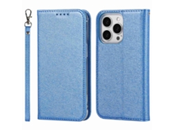 Capa Para Iphone 15 Pro Max Pele Sintética Anti-riscos Azul