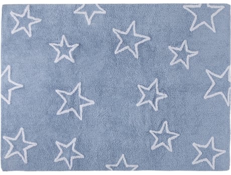Tapete Infantil HAPPY DECOR KIDS Estrellas (Azul - Algodão - 160x120 cm)