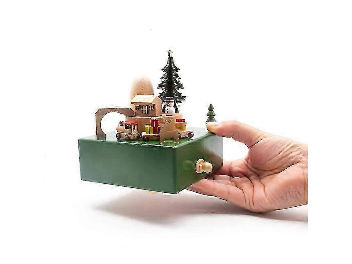Caixa De Música De Natal Em Madeira