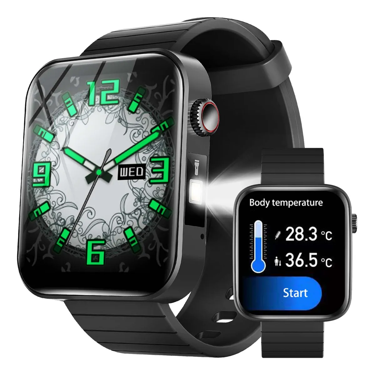 Relógio inteligente Vayotoy masculino com monitor de temperatura corporal