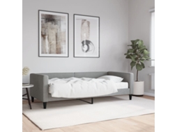 Vidaxl Sofá-cama Com Colchão 90x200 Cm Tecido Cinzento-claro