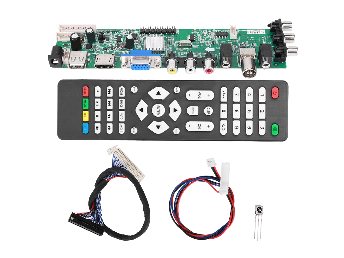 Módulo Controlador Placa Lcd Tv Sinal Digital Dc 12v 4a Driver Board