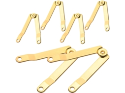 Conjunto De 6 Dobradiças Ferro Dourado Para Tampa Caixas Joias Suporte Resistentes E Duráveis