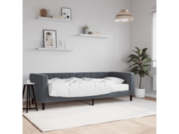 Vidaxl Sofá cama com Colchão 80x200 Cm Veludo Cinzento escuro