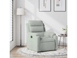 Vidaxl Poltrona Reclinável Veludo Cinzento-claro