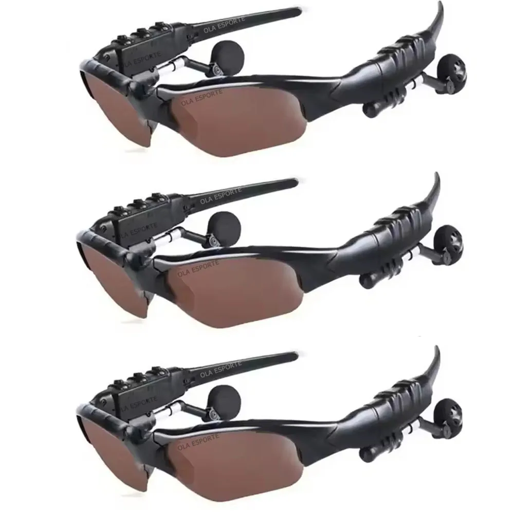 Óculos de Áudio Bluetooth Inteligentes, Adequados para Ciclismo, Esportes Ao Ar Livre, Som Surround e Chamadas. MDUG (3 Marrons)