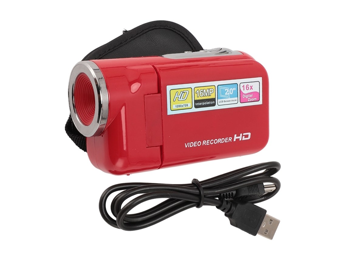 Câmera De Vídeo Digital 1080p Hd 16mp Gravadora Portátil Dv Camcorder Zoom Digital 16x Tela De 2 Polegadas 128gb