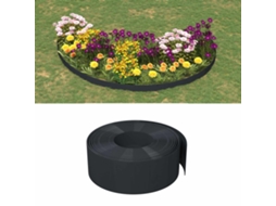 Vidaxl Bordas De Jardim 25 M 20 Cm Pe Preto