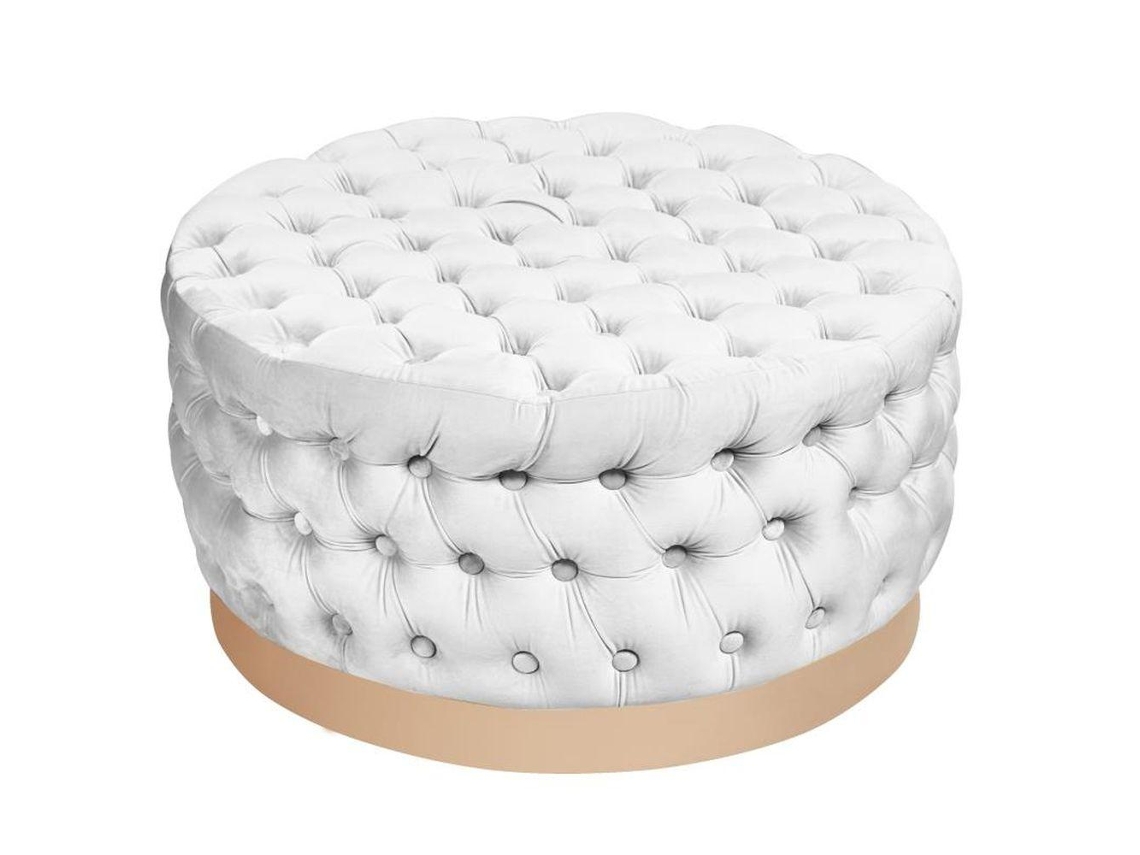 Repousa Pés Dkd Home Decor Branco Poliéster Madeira Mdf 78 X 78 X 40 Cm
