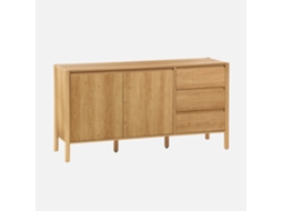 Aparador De 2 Portas E 3 Gavetas, 150cm, Natural Sweeek