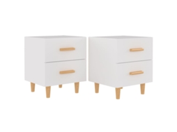 Maison Exclusive - Mesas De Cabeceira 2pcs 40x35x47,5 Cm Branco