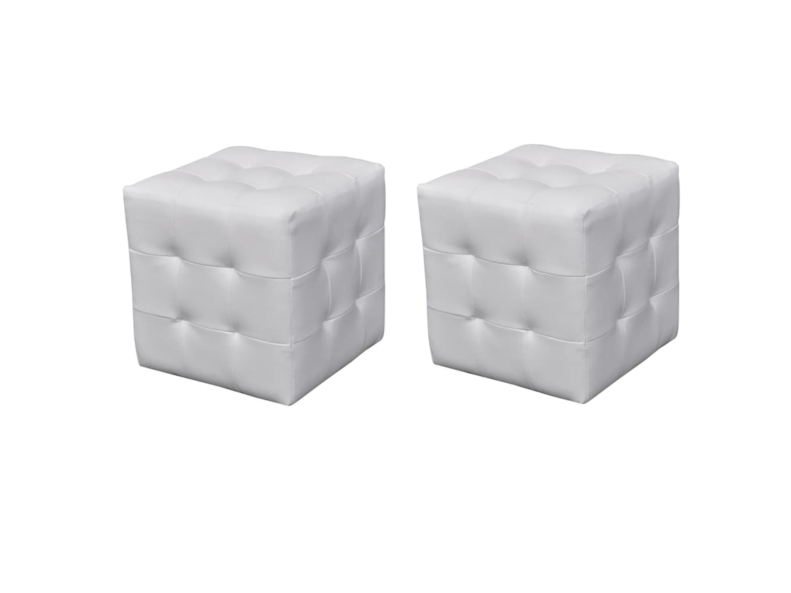 Hocker, Hockers Vidaxl Branco Couro Artificial (n/a)