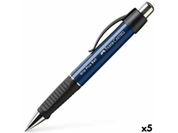 Caneta FABER-CASTELL Grip Plus Ball M Azul 5 Unidades