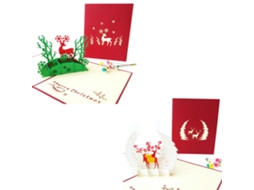 Peças De Cartões De Natal Criativos Feitos À Mão 3d Três Aquaforge