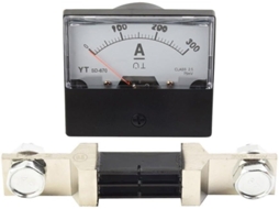 Amperímetro Analógico Cc 0-200a 300a Com Painel De Derivação 75mv