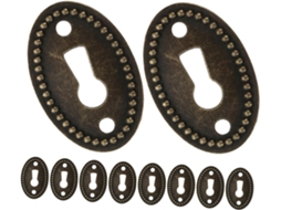 Imikeya Conjunto De 10-tampas Ovais Antigas Para Fechaduras Em Liga Zinco, Placas Decorativas Retrô Para Móveis E